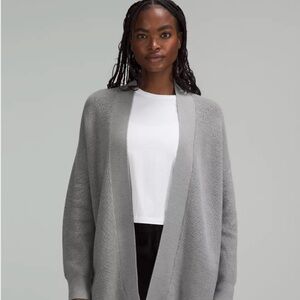 Lululemon Merino Wool-Blend Ribbed Long Wrap Sweater